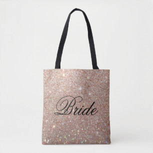 Taschen-Tasche - Rosen-GoldGlitzer-Fab Braut