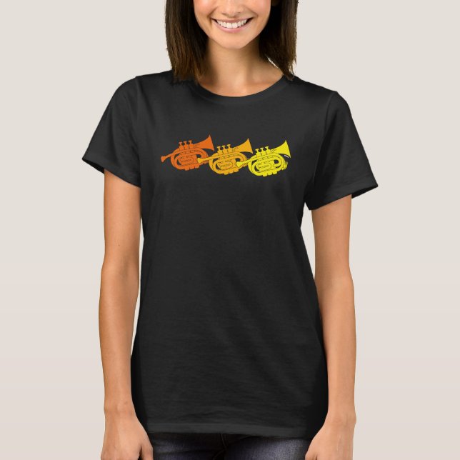 Taschen-Trompeter Blechbläser Blechblasmusik-Enthu T-Shirt (Vorderseite)