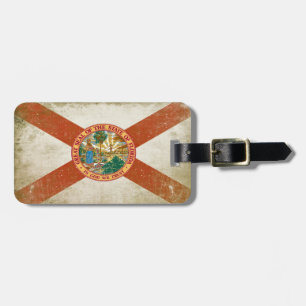 Taschen-Umbau mit beunruhigter Flagge von Florida Gepäckanhänger