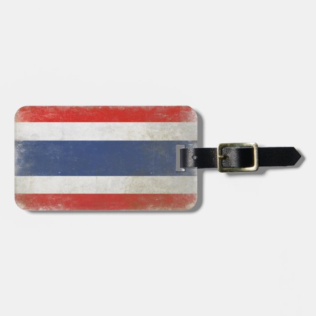 Taschen-Umbau mit beunruhigter Thailand-Flagge Gepäckanhänger (Vorderseite horizontal)