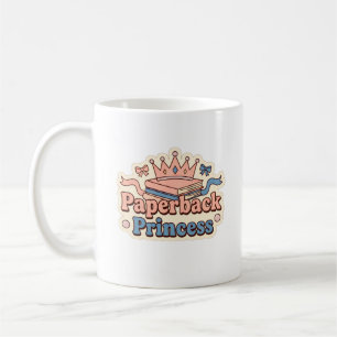Taschenbuchprinzessin - Bücherwurm beim Lesen Kaffeetasse