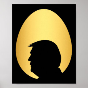 Taschengoldeneierjagd Trump 45 47 Silhouette Happ Poster