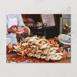 Taschenkrebs am Fishermans Wharf in San Francisco Postkarte