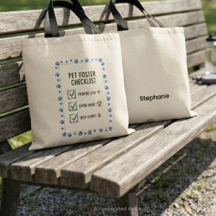 Taschenliste für Tierförderer und Tierliebhaber Tragetasche
