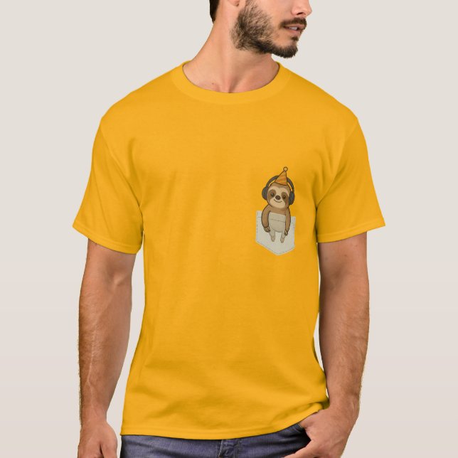 Taschenpartyfaultier T-Shirt (Vorderseite)