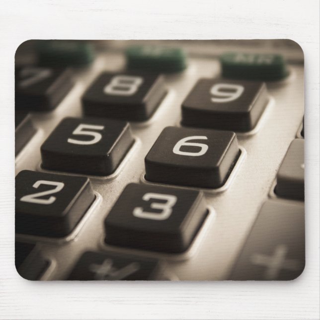 "Taschenrechner-Nahaufnahme " Mousepad (Vorne)