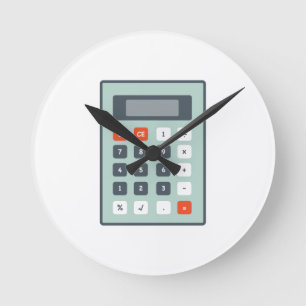 Taschenrechner Runde Wanduhr