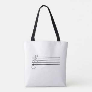 Taschentasche, -Musiknoten und -personal