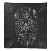 Taschentuch/Scarf - diamond skull black