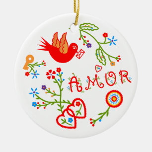 Taschentücher der portugiesischen Liebe Keramik Ornament