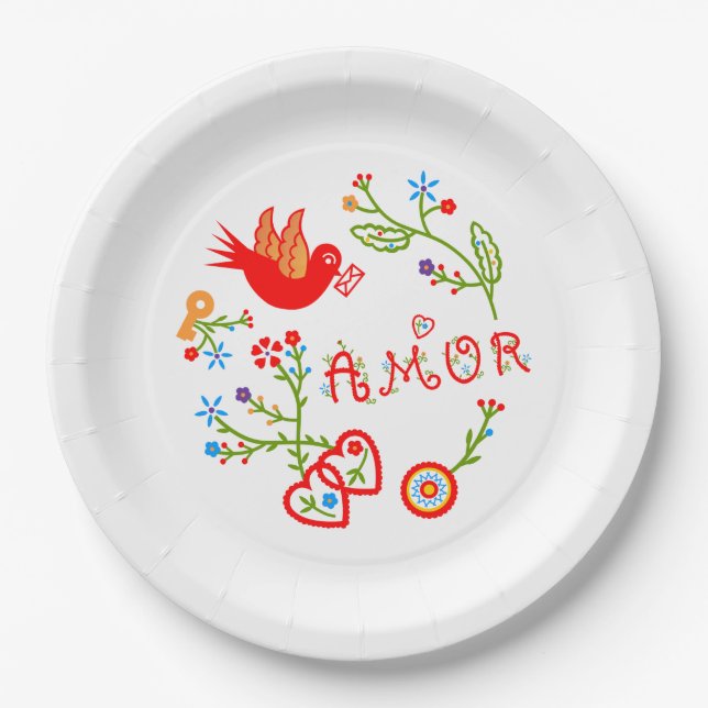 Taschentücher der portugiesischen Liebe Pappteller (Vorderseite)