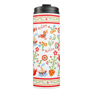 Taschentücher der portugiesischen Liebe Thermosbecher