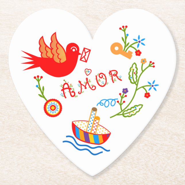 Taschentücher der portugiesischen Liebe Untersetzer (Vorderseite)