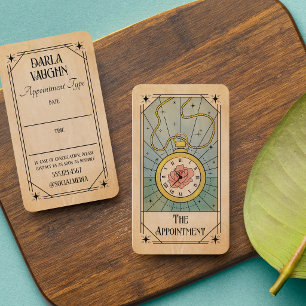 Taschenuhr-Tarotkarten-Illustration Schönheit Terminkarte