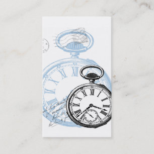 Taschenuhr Uhr Uhr Geschäftskarten Visitenkarte