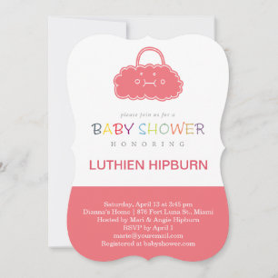 Taschenwolken Babydusche Einladung