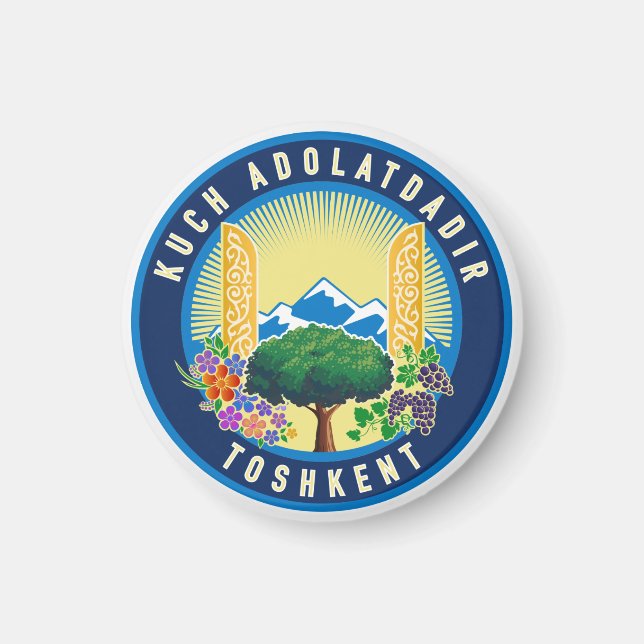 Taschkent Stadtwappen, Usbekistan Magnet (Vorne)