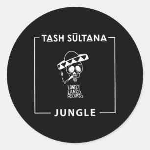 Tash Sultana Jungle Song Einsame Landungen Platten Runder Aufkleber