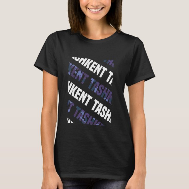 Tashkent Camouflage Pattern Lila Camouflage T-Shirt (Vorderseite)