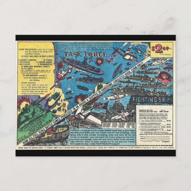 Task Force! Helen of Toy Comic Book Ad Postkarte (Vorderseite)