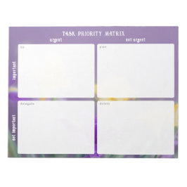 Task Priority and planner Matrix (spring floral) Notizblock