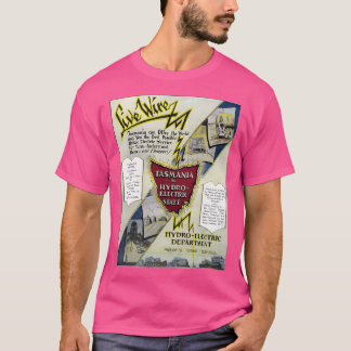 Tasmania 1929. Hydro-Power aus der Bas T-Shirt