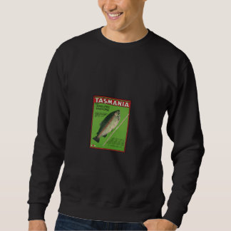 Tasmania Anglers Vintage Travel Artwork von Daniel Sweatshirt