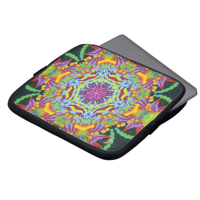 Tasmania Kaleidoskop Laptopschutzhülle (Vorne Oben)