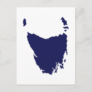 Tasmania-Karte Postkarte