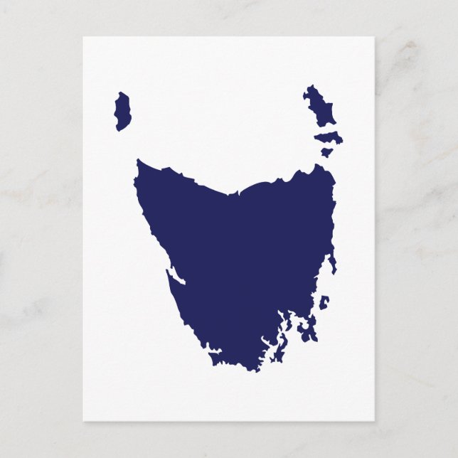 Tasmania-Karte Postkarte (Vorderseite)