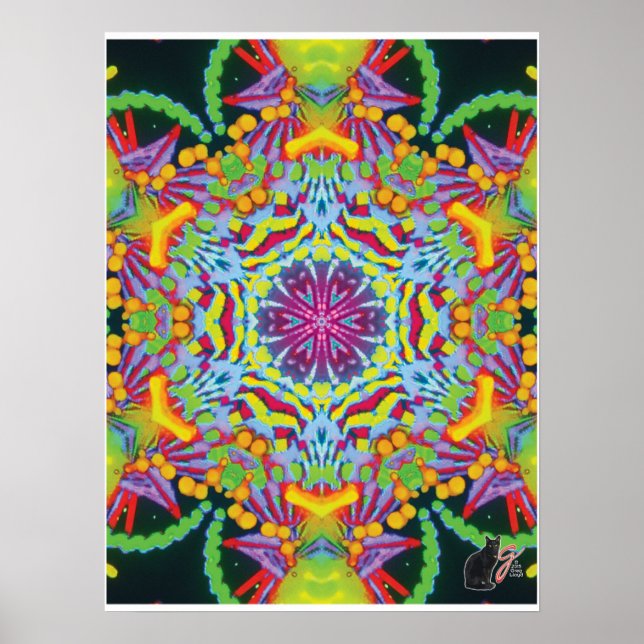 Tasmania Kinetic Collage Kaleidoscope Poster (Vorne)