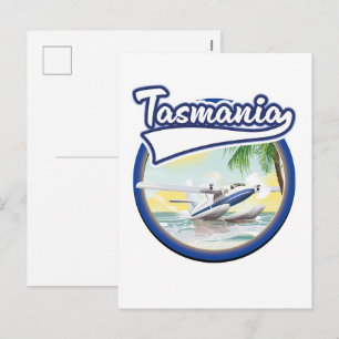 Tasmania Reiselogo Feiertagspostkarte