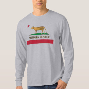 Tasmania Republic Thylacine Flag Tasmanischer Tige T-Shirt