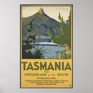 Tasmania Vintage Travel Poster Ad Retro Prints