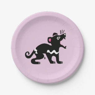 Tasmanian DEVIl - Australien - Wildtiere - Rosa Pa Pappteller