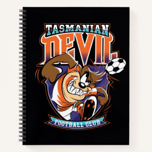Tasmanian Devil Fußballclub-Abzeichen Notizbuch