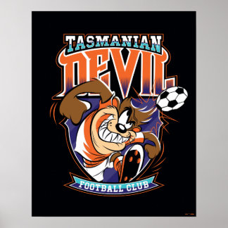 Tasmanian Devil Fußballclub-Abzeichen Poster