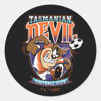 Tasmanian Devil Fußballclub-Abzeichen Runder Aufkleber