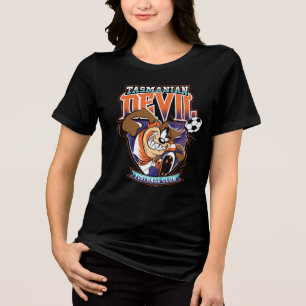 Tasmanian Devil Fußballclub-Wappen Tri-Blend Shirt