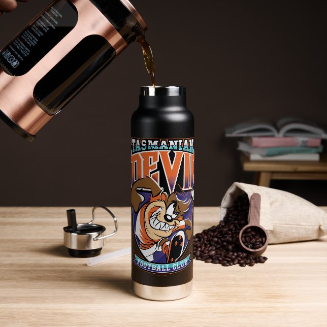 Tasmanian Devil Fußballverein-Abzeichen Trinkflasche (Kaffee)