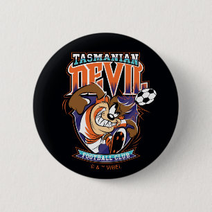 Tasmanian Devil Fußballverein-Wappen Button