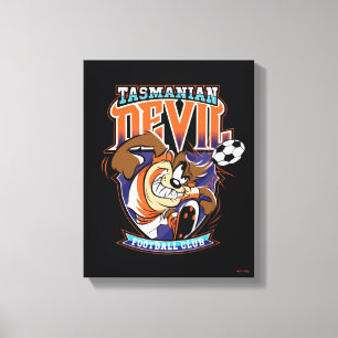 Tasmanian Devil Fußballverein-Wappen Leinwanddruck