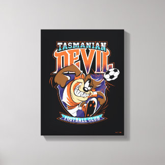 Tasmanian Devil Fußballverein-Wappen Leinwanddruck