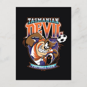 Tasmanian Devil Fußballverein-Wappen Postkarte