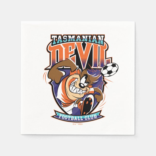 Tasmanian Devil Fußballverein-Wappen Serviette (Vorderseite)