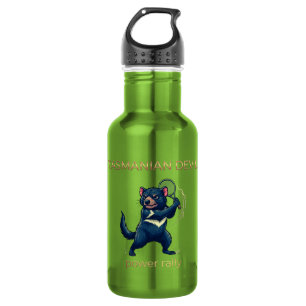 Tasmanian-Teufel-Tennisspieler-Design - Power Rall Edelstahlflasche