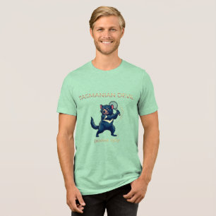 Tasmanian-Teufel-Tennisspieler-Design - Power Rall Tri-Blend Shirt