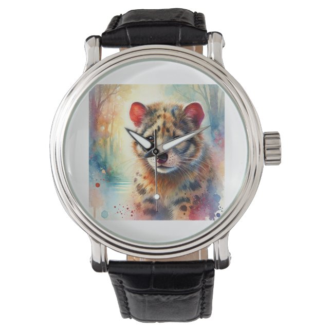 Tasmanian Tiger 180624AREF118 - Watercolor Armbanduhr (Vorderseite)
