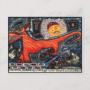 Tasmanian Tiger Devil Dog Cats Postkarte