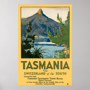 Tasmanien Vintage-Reiseplakat-Druck Poster